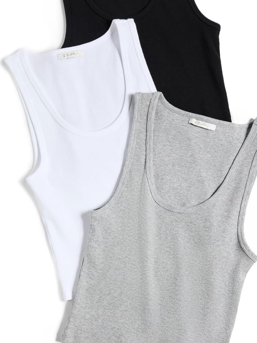 Z Supply Women's Essy Rib Tank White - Picture 3 of 8